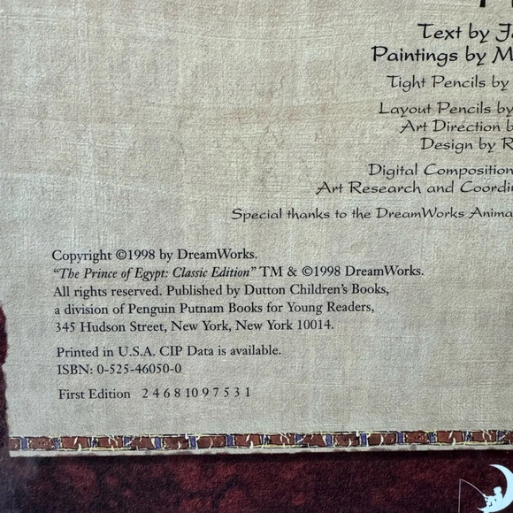 VINTAGE 1998 The Prince of Egypt Hardcover Children’s Book (Fully Illustrated) - Picture 4 of 12